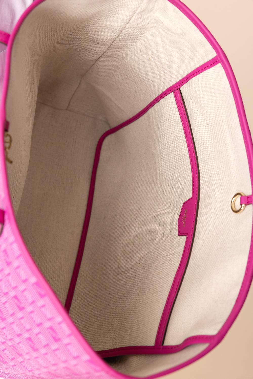 Saint Tropez Zip Tote MM - Fuchsia Natural-FCHSANAT-O/S-HANDBAGTOTES-MOREAU