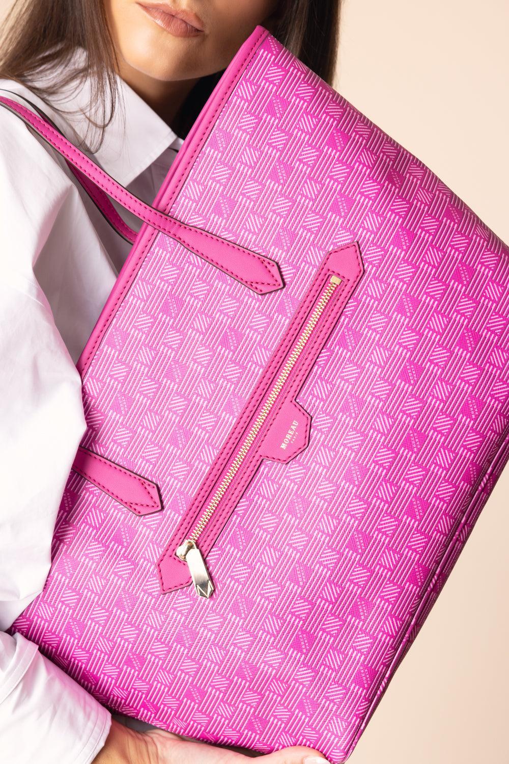 Saint Tropez Zip Tote MM - Fuchsia Natural-FCHSANAT-O/S-HANDBAGTOTES-MOREAU