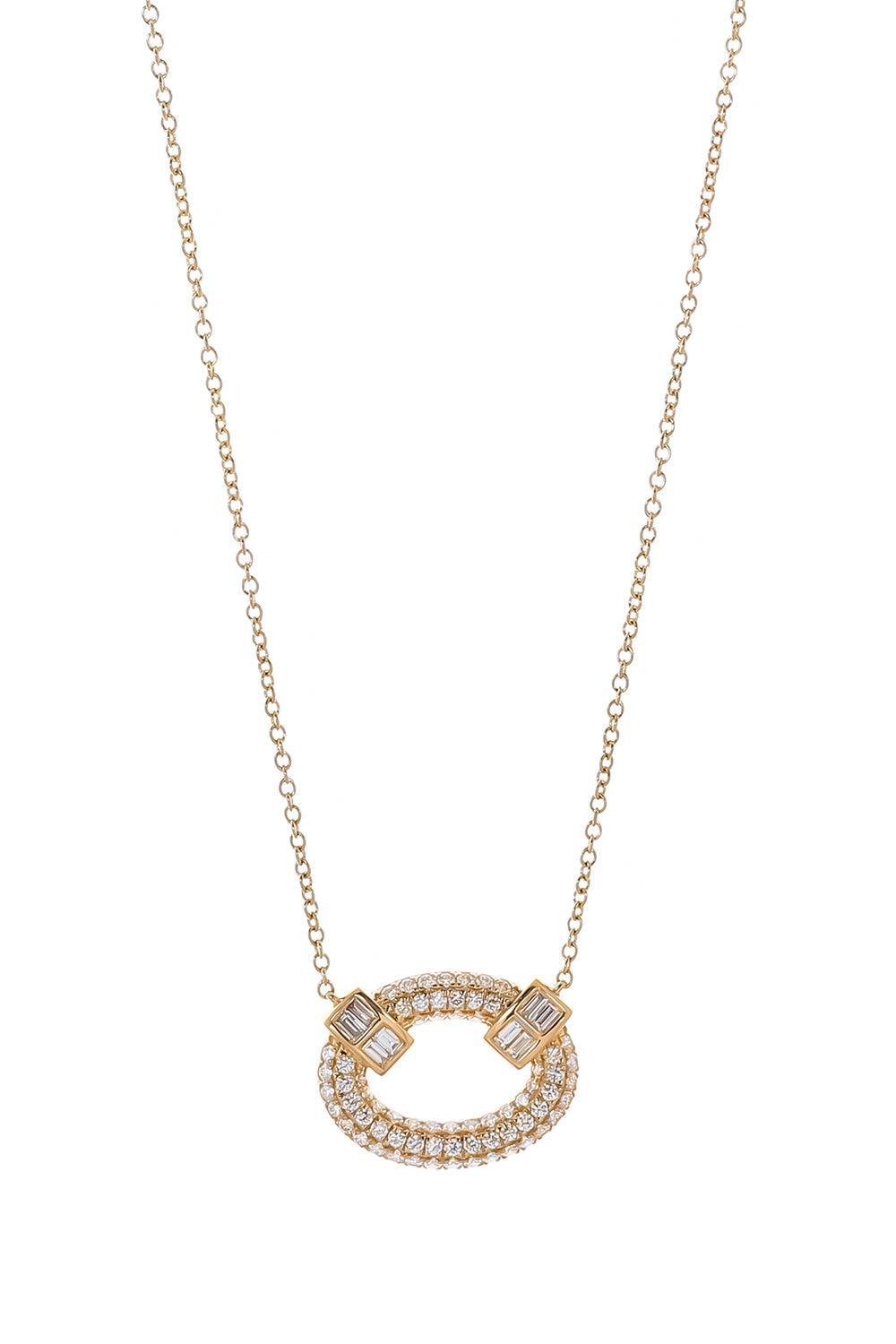 Pearl Sadie Oval Link Necklace-YELLOW GOLD-JEWELRYFINE JEWELNECKLACE O-DANA REBECCA DESIGNS