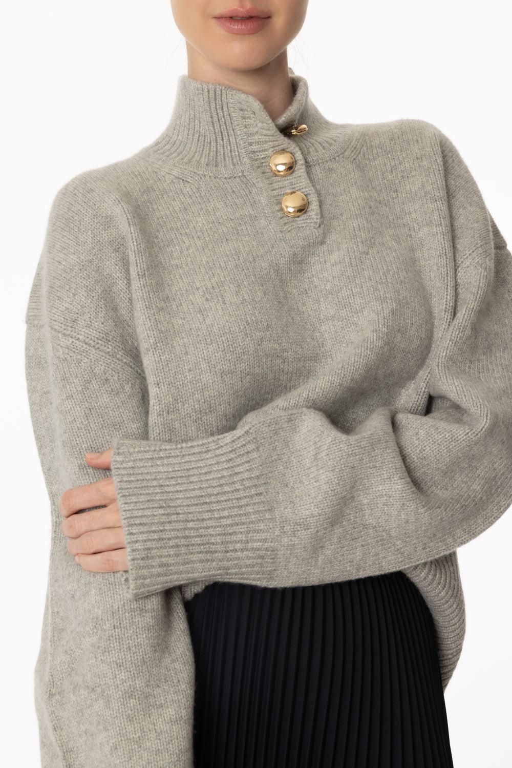The Rowe Henley-FOGGY-XS-CLOTHINGTOPKNITS-BRANDON MAXWELL