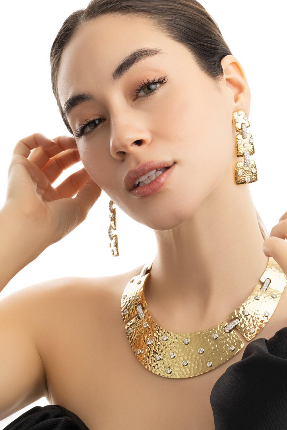 Diamond Starlight Earrings-YELLOW GOLD-JEWELRYFINE JEWELEARRING-DAVID WEBB
