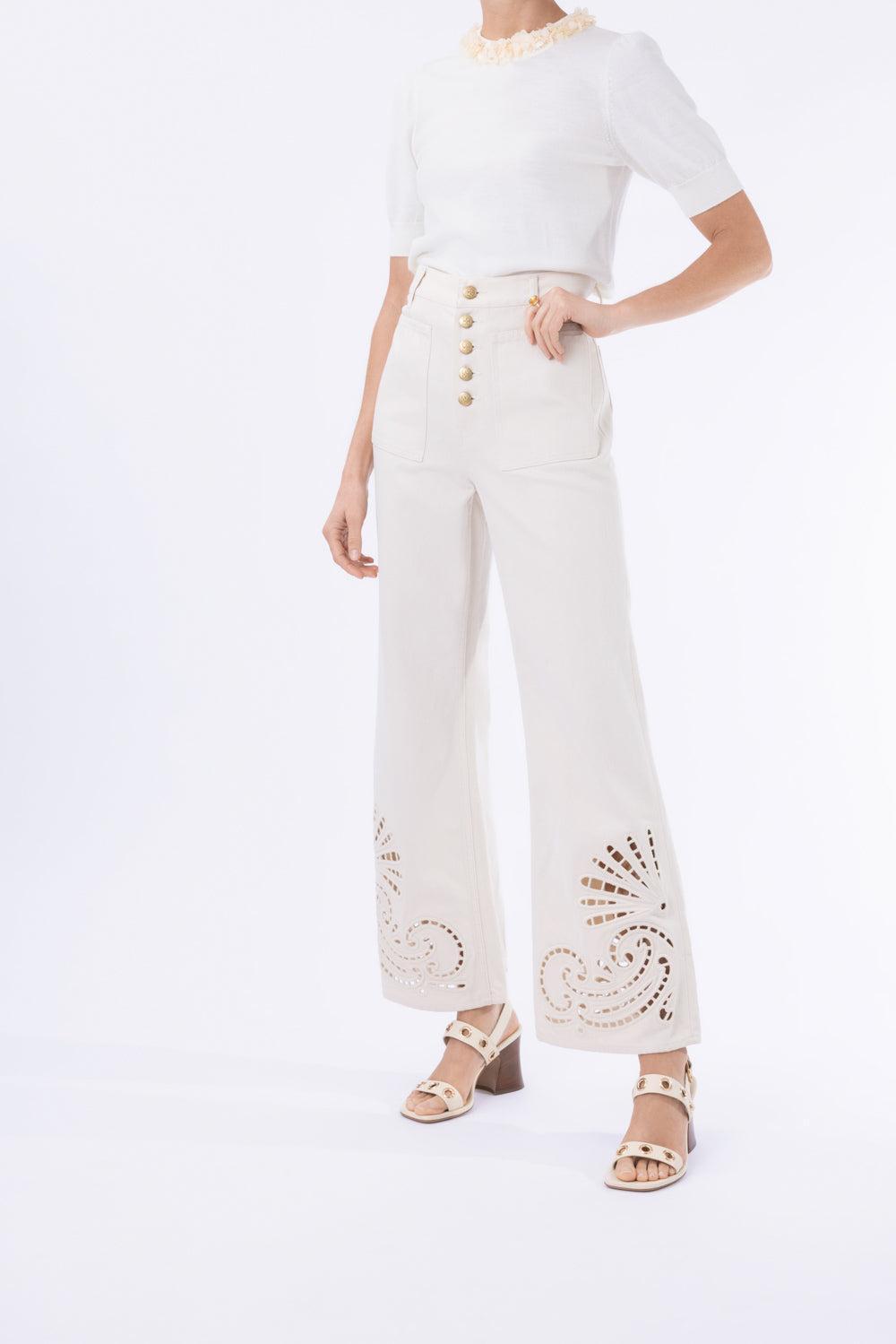 Lou Eyelet Jean-CREAM-24-CLOTHINGPANTDENIM-ULLA JOHNSON