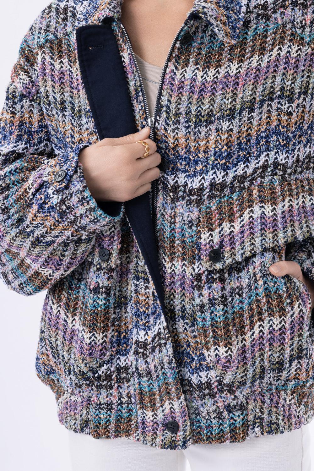 Bomber Jacket-GEOMETRC-S-CLOTHINGJACKETCASUAL-MISSONI
