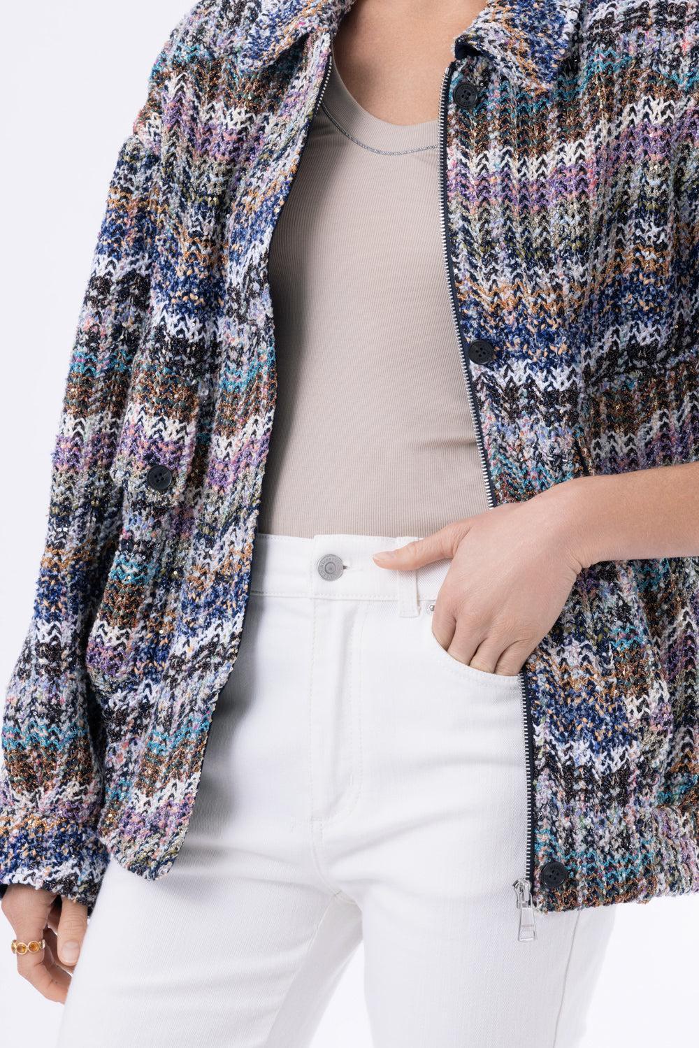 Bomber Jacket-GEOMETRC-S-CLOTHINGJACKETCASUAL-MISSONI
