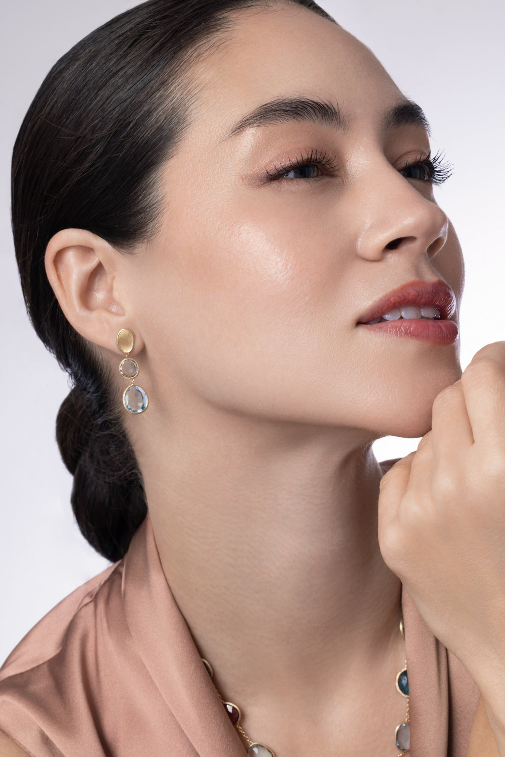 Tourmaline Topaz Unico Drop Earrings-YELLOW GOLD-JEWELRYFINE JEWELEARRING-MARCO BICEGO