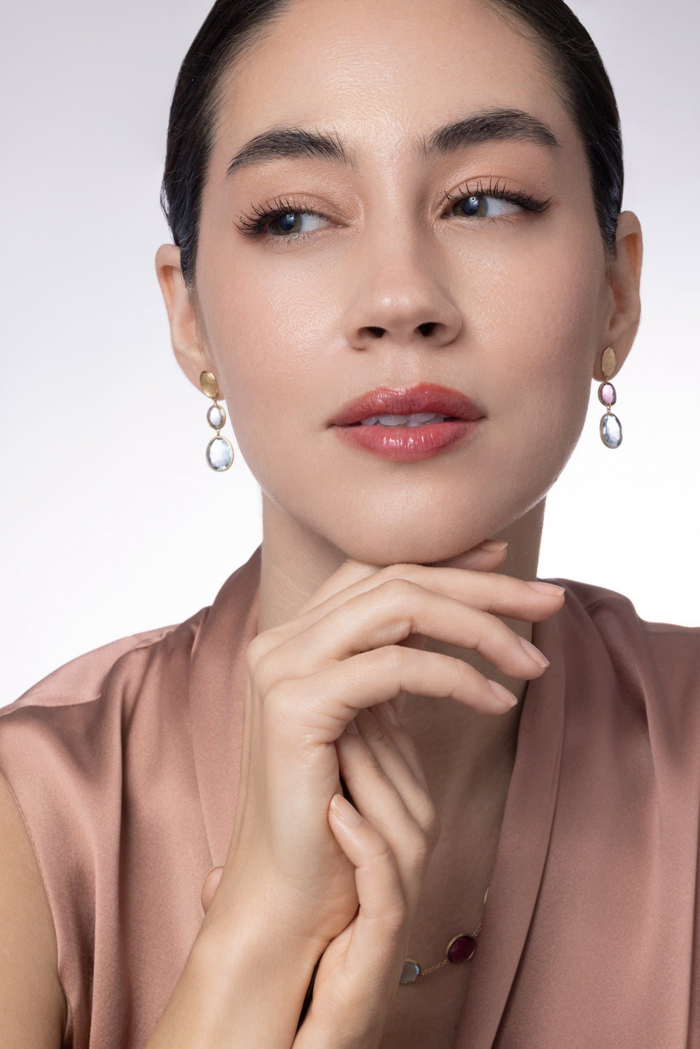 Tourmaline Topaz Unico Drop Earrings-YELLOW GOLD-JEWELRYFINE JEWELEARRING-MARCO BICEGO