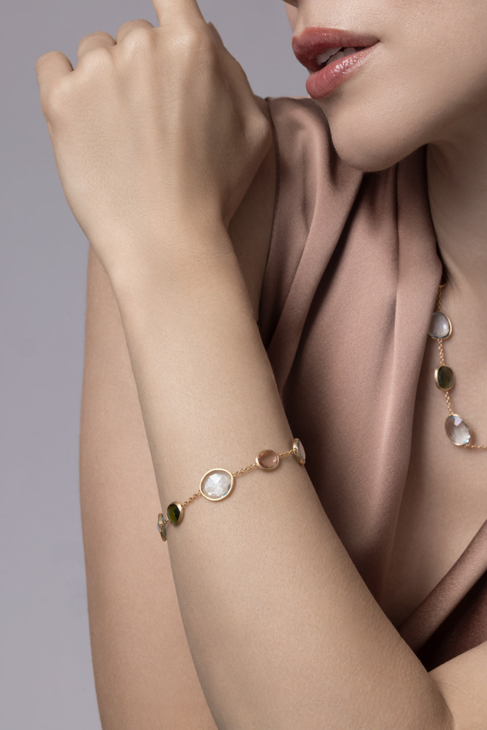 Tourmaline Topaz Unico Bracelet-YELLOW GOLD-6.75-JEWELRYFINE JEWELBRACELET O-MARCO BICEGO