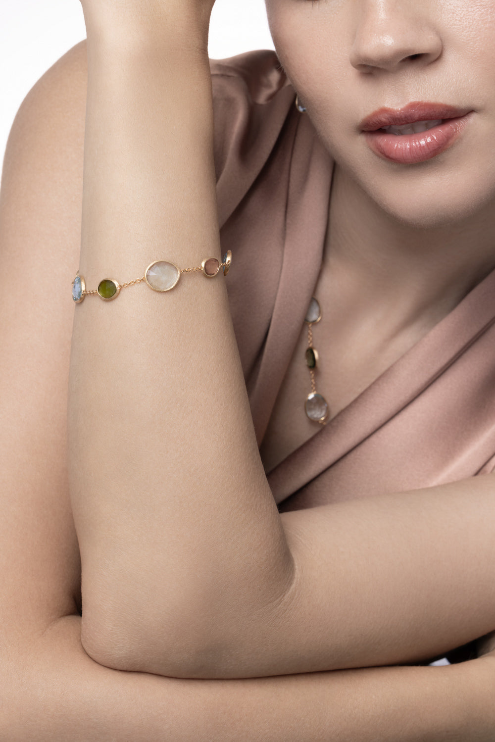 Tourmaline Topaz Unico Bracelet-YELLOW GOLD-6.75-JEWELRYFINE JEWELBRACELET O-MARCO BICEGO