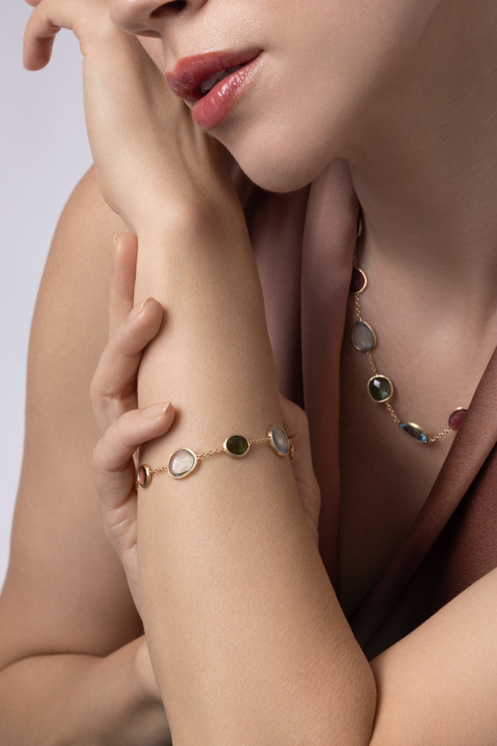 Tourmaline Topaz Unico Bracelet-YELLOW GOLD-6.75-JEWELRYFINE JEWELBRACELET O-MARCO BICEGO