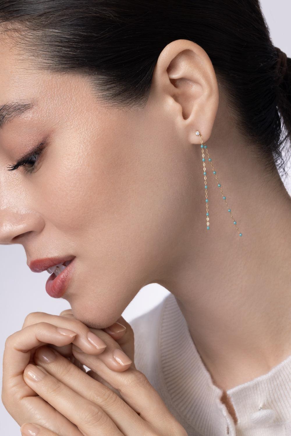 Diamond Iceberg Classic Gigi Dancing Earrings - Yellow Gold-YELLOW GOLD/ICEBERG-JEWELRYBOUTIQUEEARRING-GIGI CLOZEAU