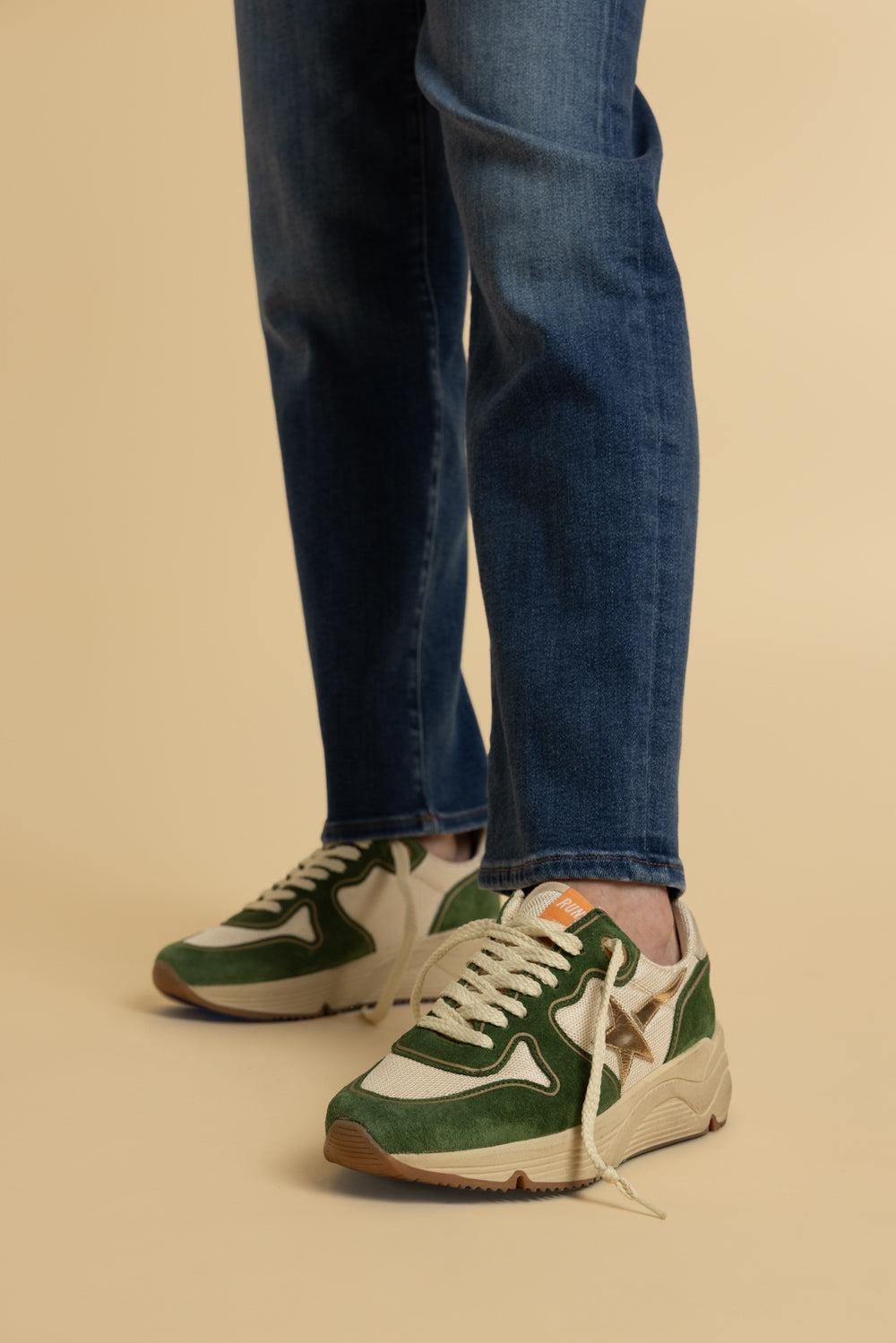 Running Sole Star Sneaker-CRMGRNPL-36-SHOESNEAKER-GOLDEN GOOSE