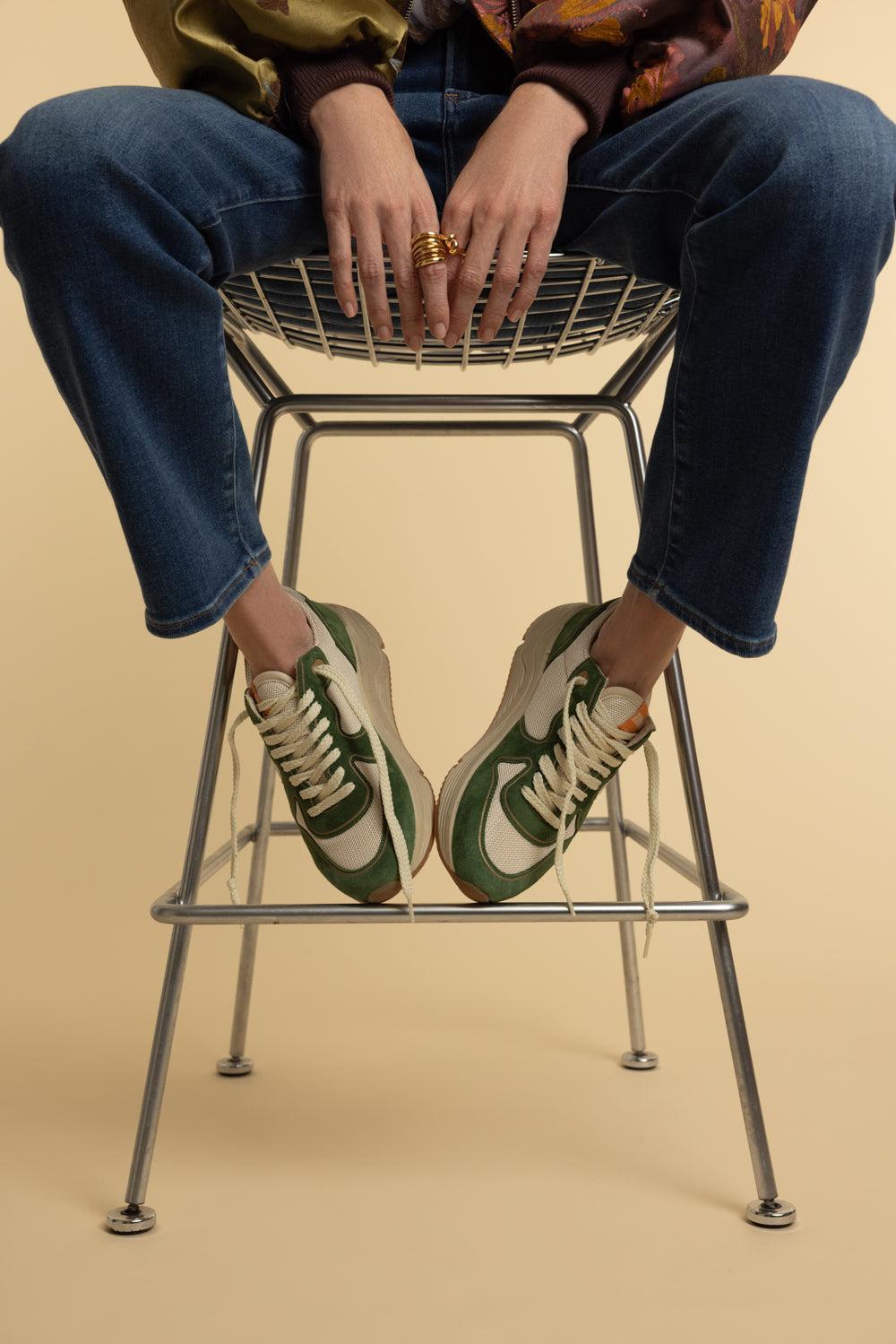 Running Sole Star Sneaker-CRMGRNPL-36-SHOESNEAKER-GOLDEN GOOSE