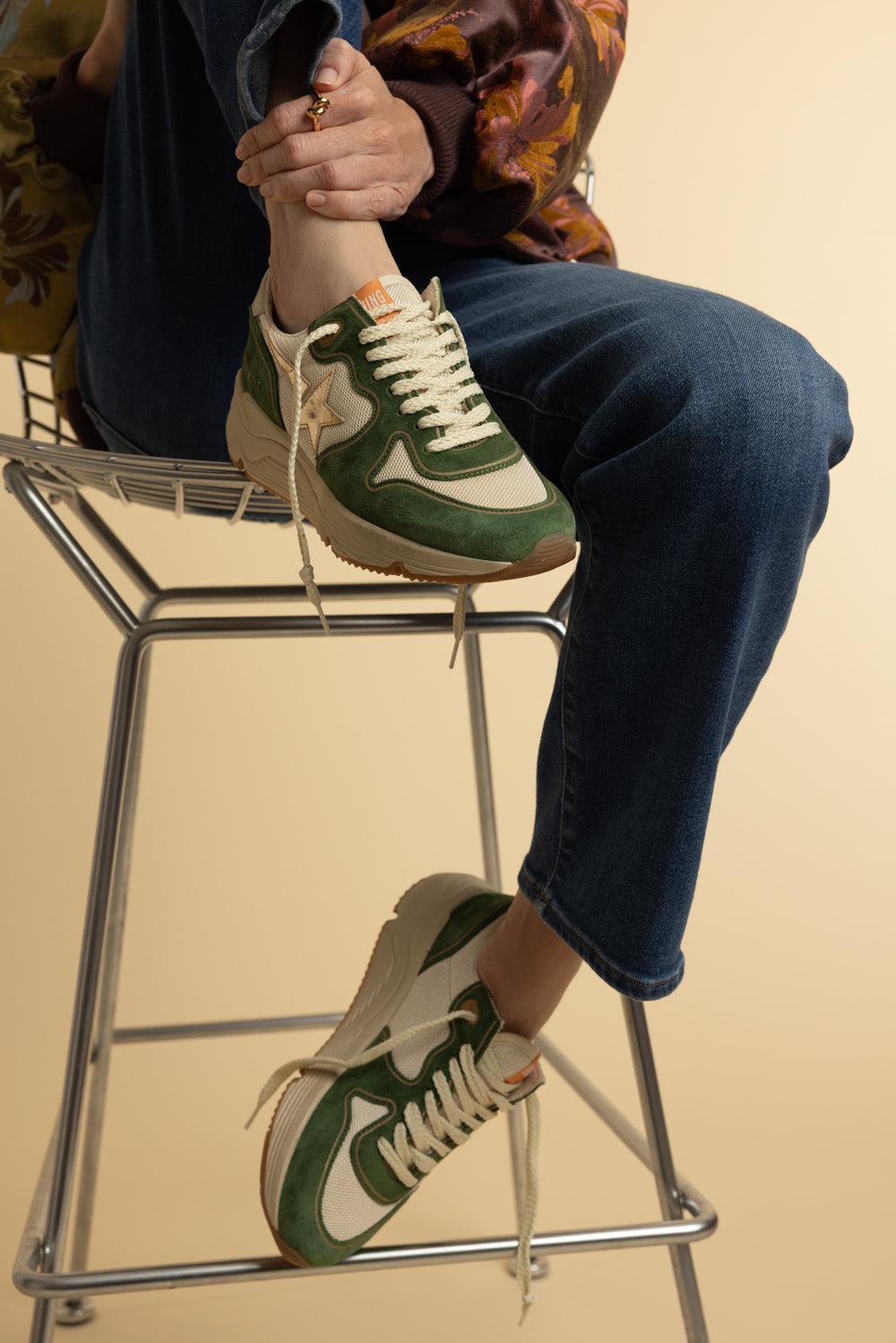Running Sole Star Sneaker-CRMGRNPL-36-SHOESNEAKER-GOLDEN GOOSE