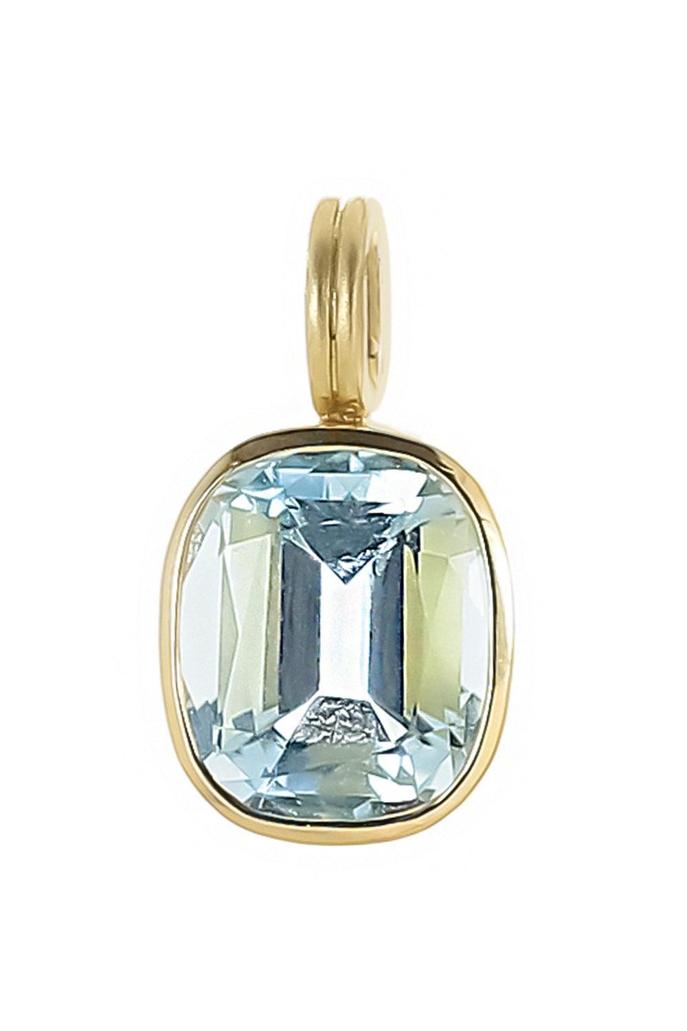 Aquamarine Heroic Pendant-YELLOW GOLD-JEWELRYFINE JEWELPENDANT-IRENE NEUWIRTH JEWELRY
