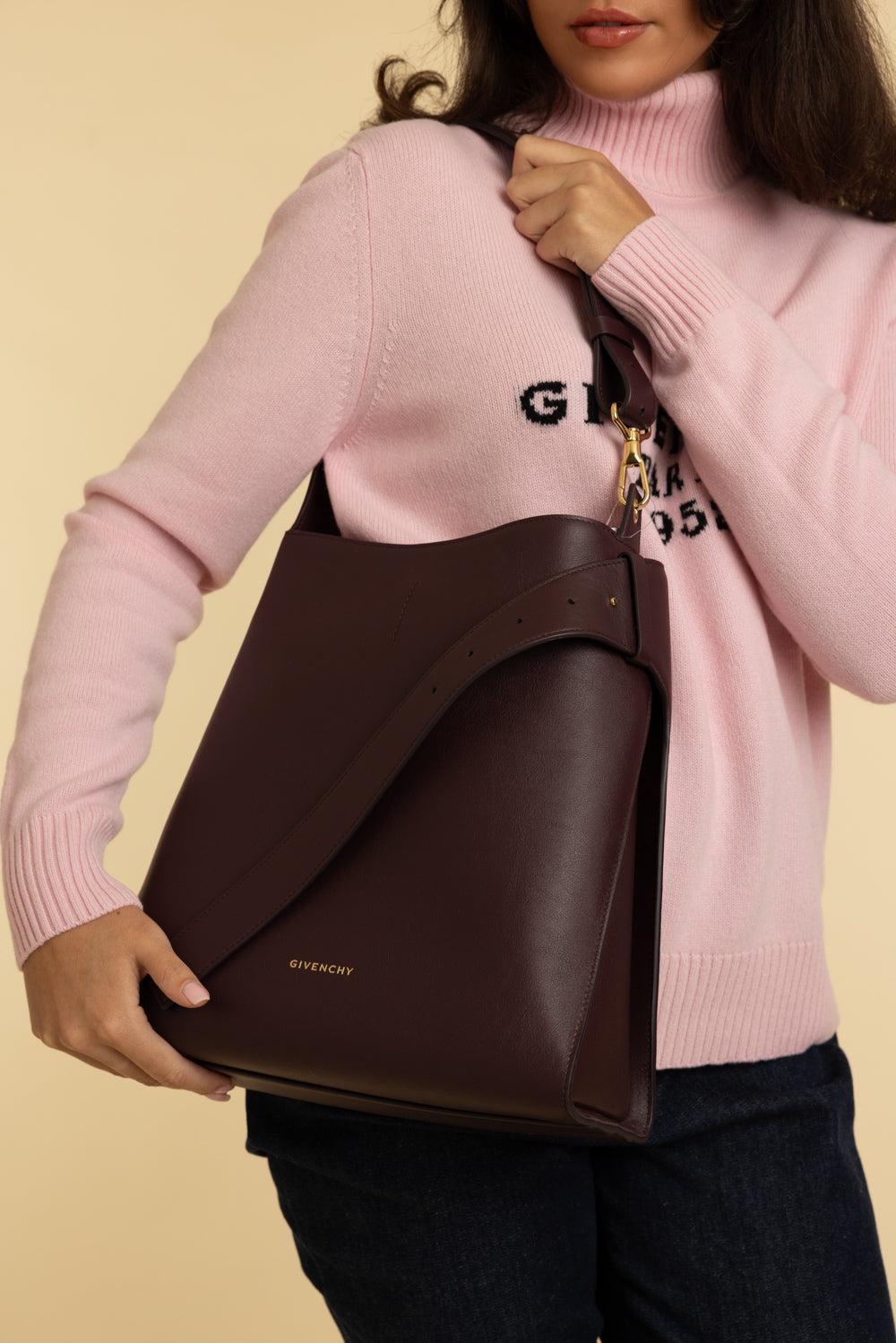 Medium Belted Hobo Bag - Burgundy-BURGUNDY-O/S-HANDBAGSHOULDER-GIVENCHY