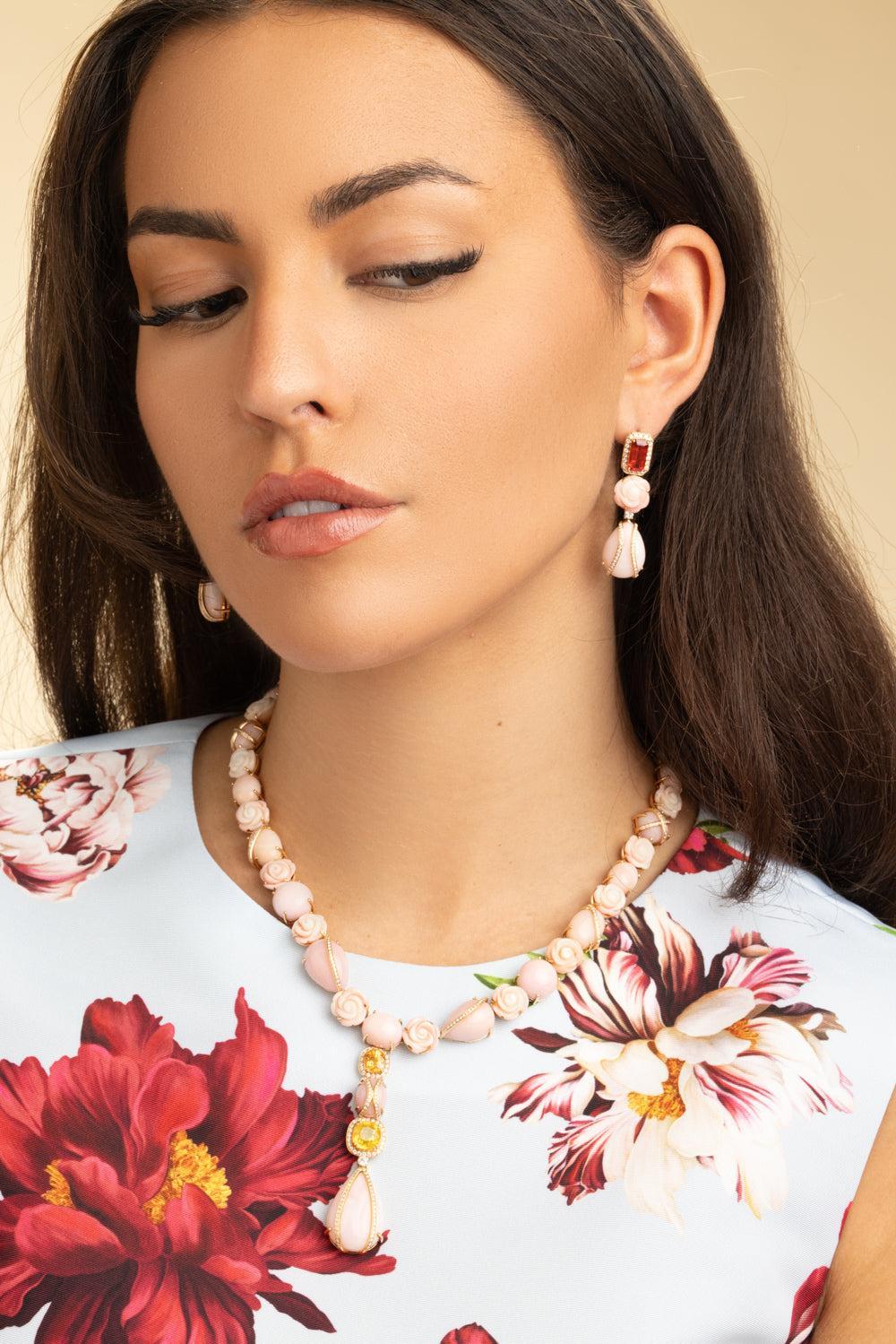 Pink Opal Coral Necklace-ROSE GOLD-JEWELRYFINE JEWELNECKLACE O-ALEXANDER LAUT