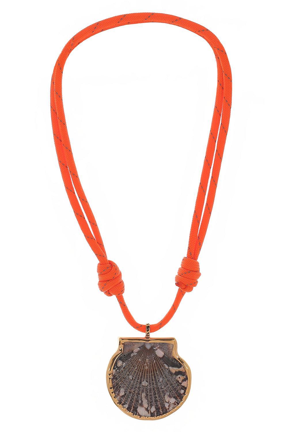 Onyx Grande Scallop Necklace-ROSE GOLD-JEWELRYFINE JEWELNECKLACE O-DEZSO BY SARA BELTRAN