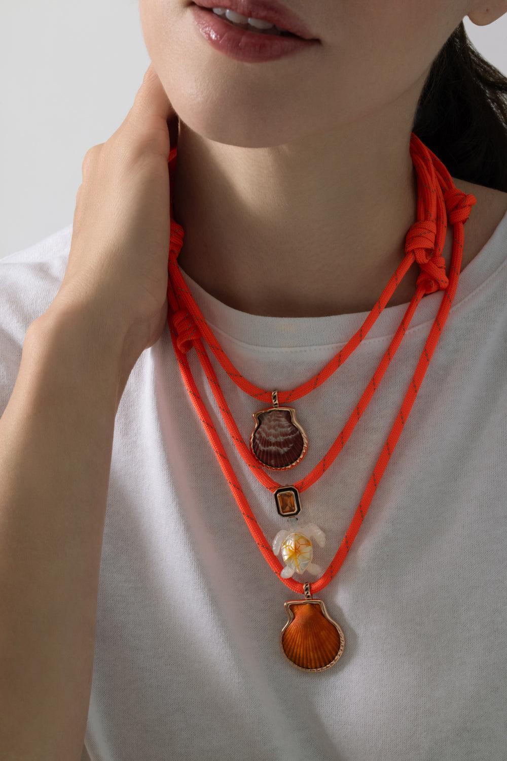Pearl Citrine Turtle Pendant-ROSE GOLD-JEWELRYFINE JEWELNECKLACE O-DEZSO BY SARA BELTRAN