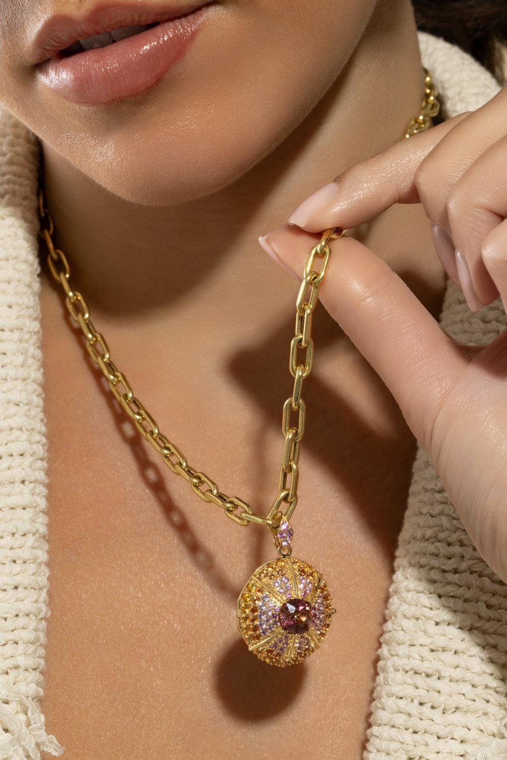Elongated Chain Link Necklace-YELLOW GOLD-JEWELRYFINE JEWELNECKLACE O-MEREDITH YOUNG