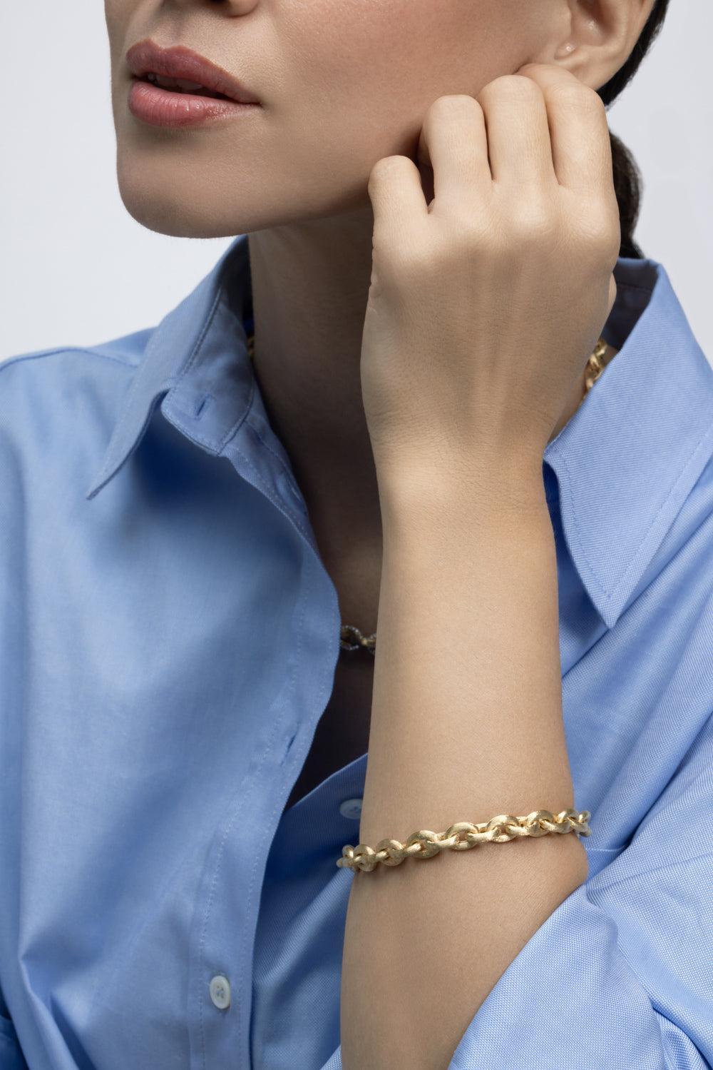 Libera Aura Link Bracelet-YELLOW GOLD-JEWELRYFINE JEWELBRACELET O-NANIS