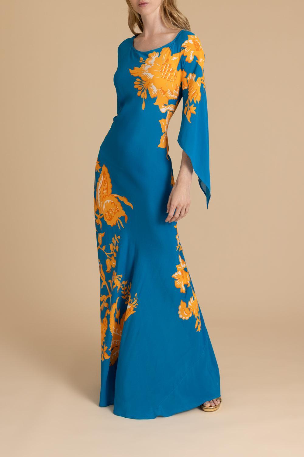 Printed Beach Maxi Dress-PRNTBLUE-38-CLOTHINGDRESSCASUAL-ETRO