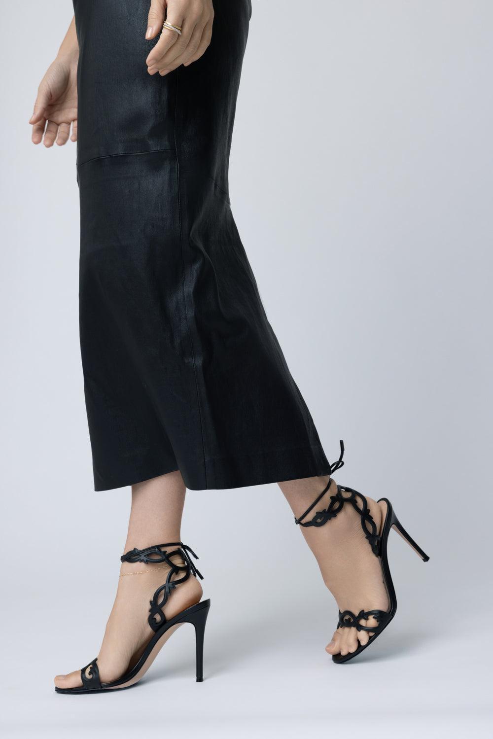 Wrap Heel Sandal 95-BLACK-37-SHOESANDAL-GIANVITO ROSSI