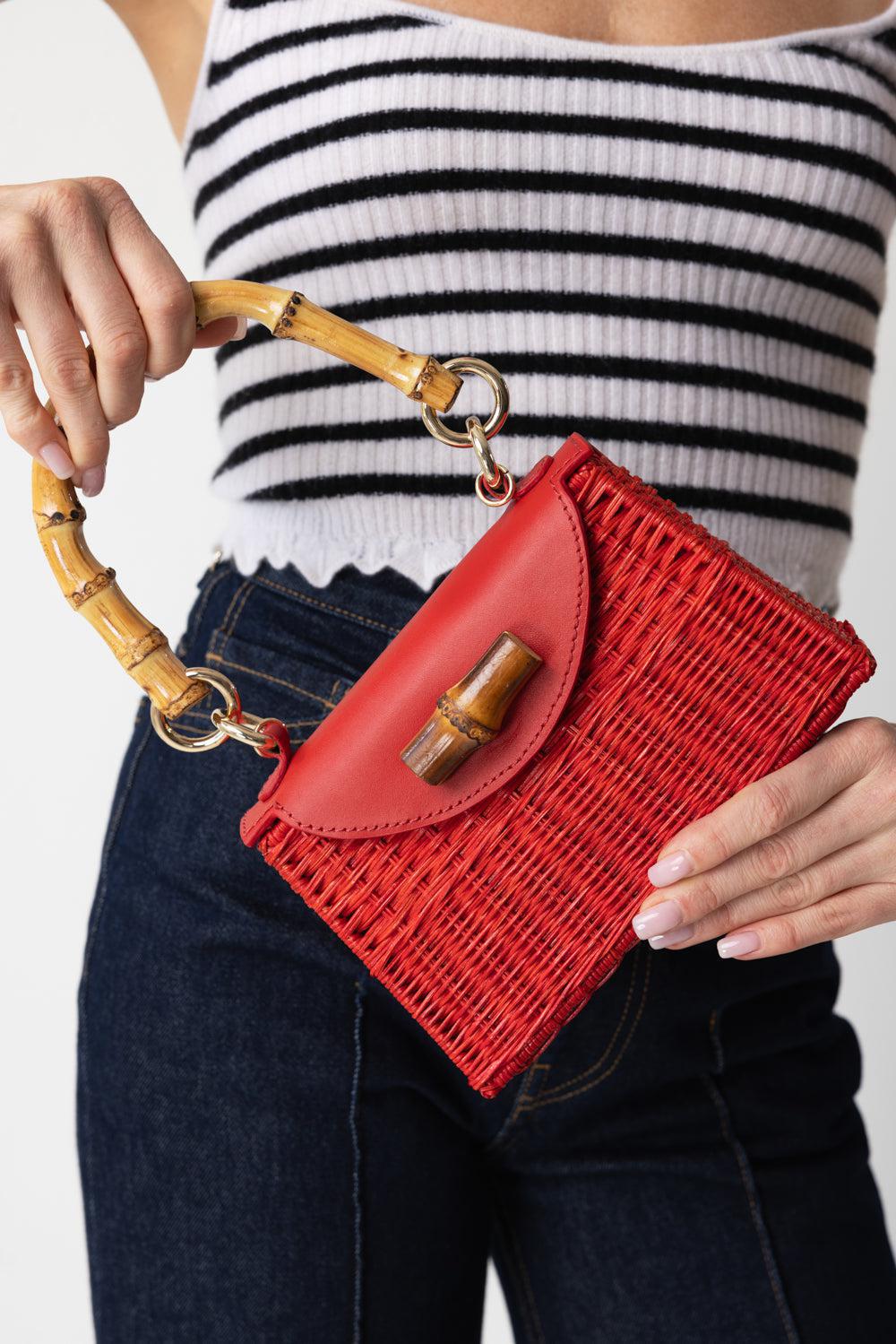 ABIGAIL HANDBAG - RED-RED-O/S-HANDBAGTOP HANDLE-SERPUI