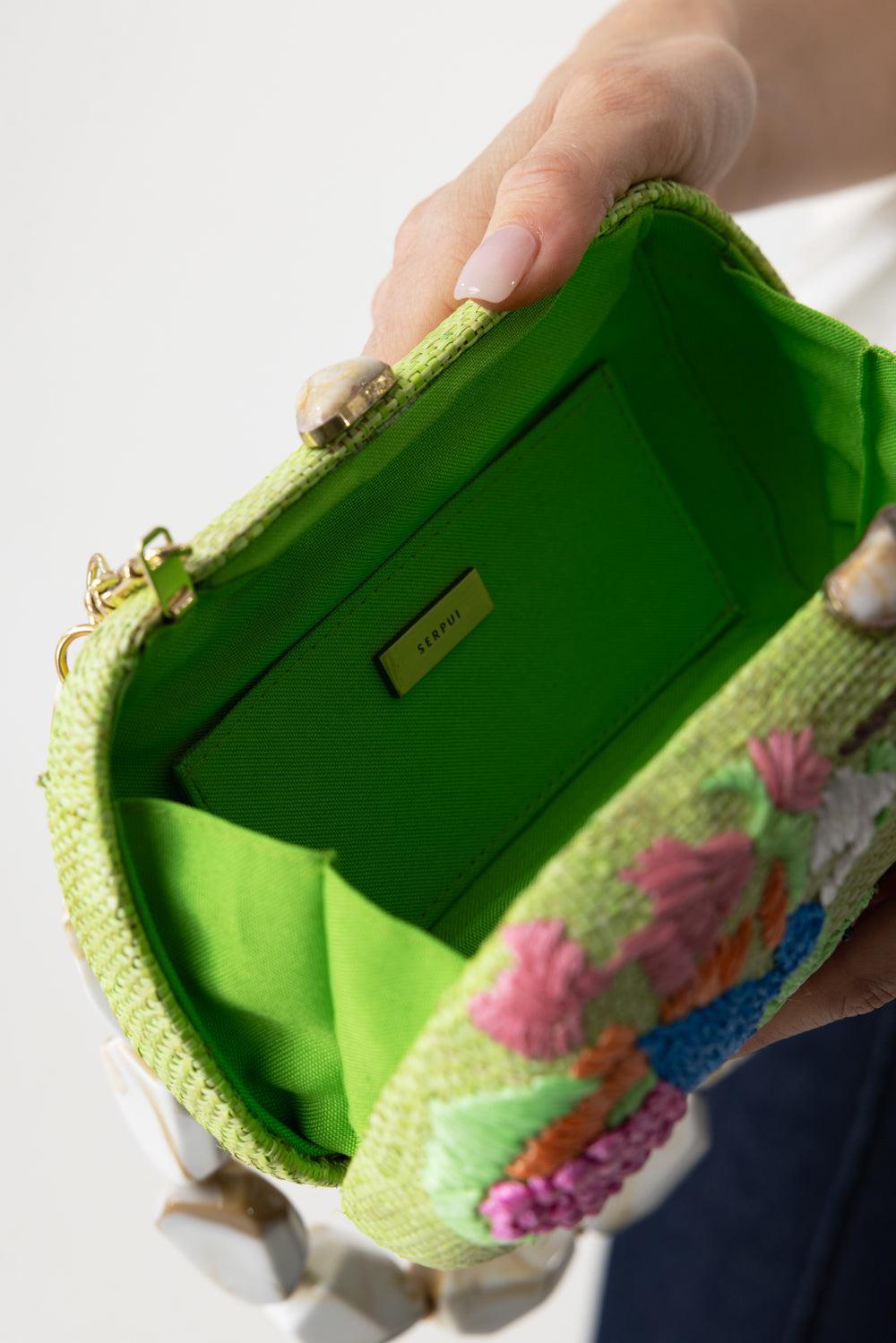 JOSEPHINE HUMMINGBIRD CLUTCH-PISTACHI-O/S-HANDBAGCLUTCHES-SERPUI