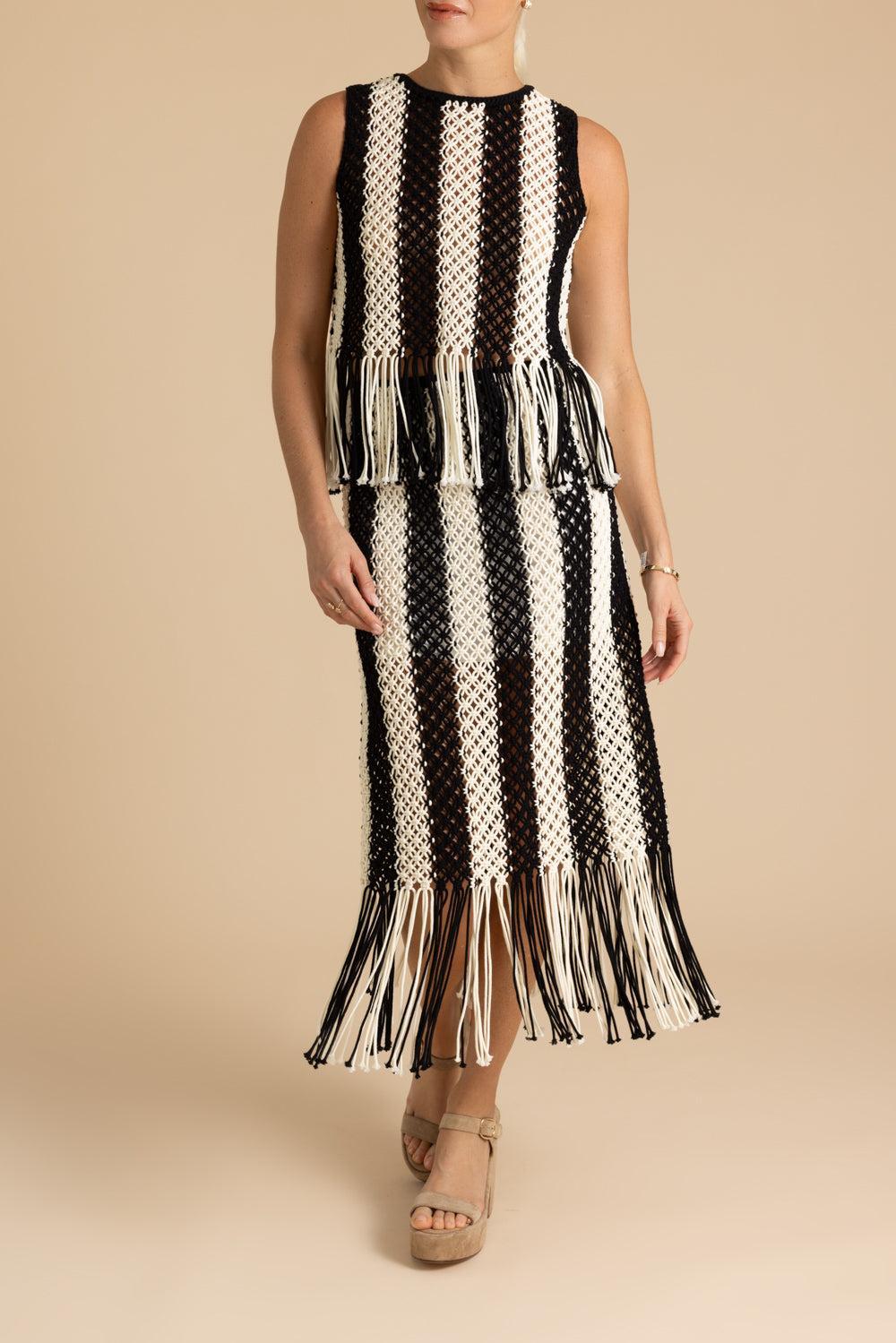 Wanderlust Macrame Tank-STRIPE-0-CLOTHINGTOPTANK-ZIMMERMANN