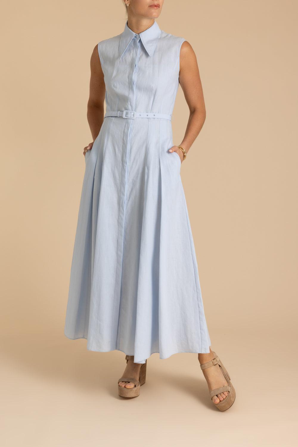 Durand Dress-LIGHT BLUE-38-CLOTHINGDRESSCASUAL-GABRIELA HEARST