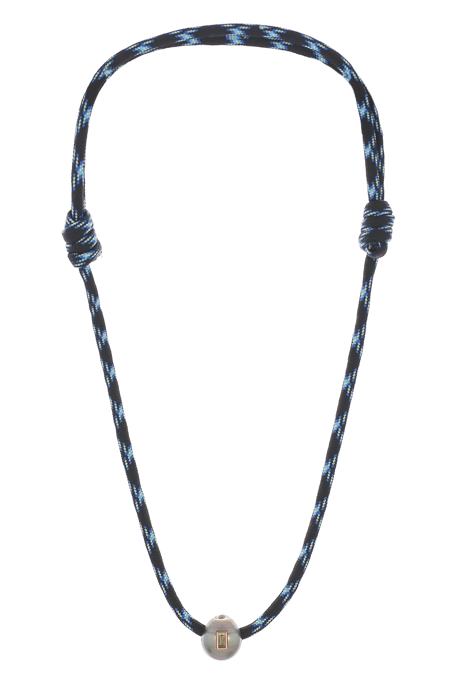 Pearl Classic Cowrie Black Cord Necklace-ROSE GOLD-JEWELRYFINE JEWELNECKLACE O-DEZSO BY SARA BELTRAN