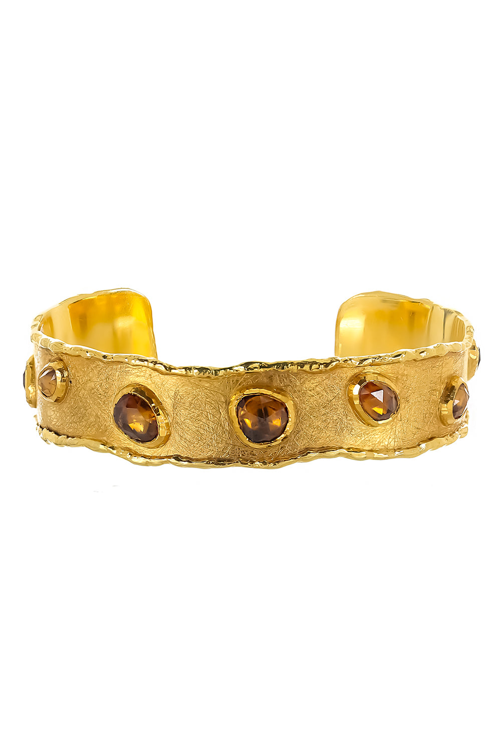 Brown Zircon Cuff Bracelet