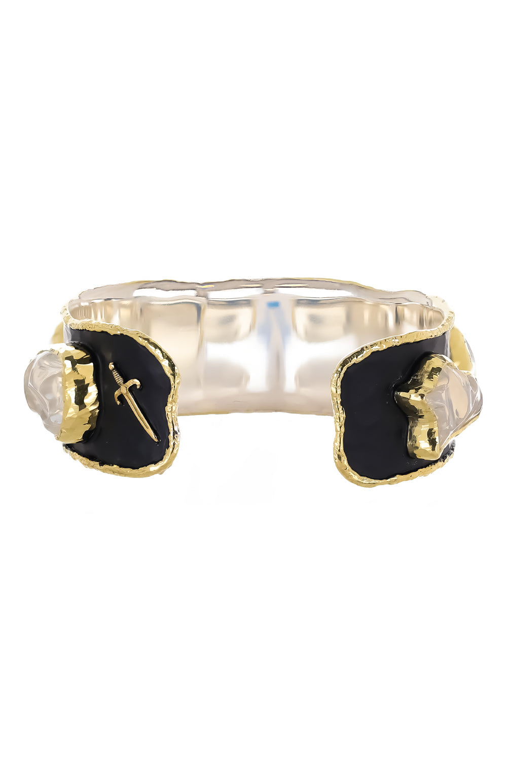 Fire Opal Hammered Cuff Bracelet