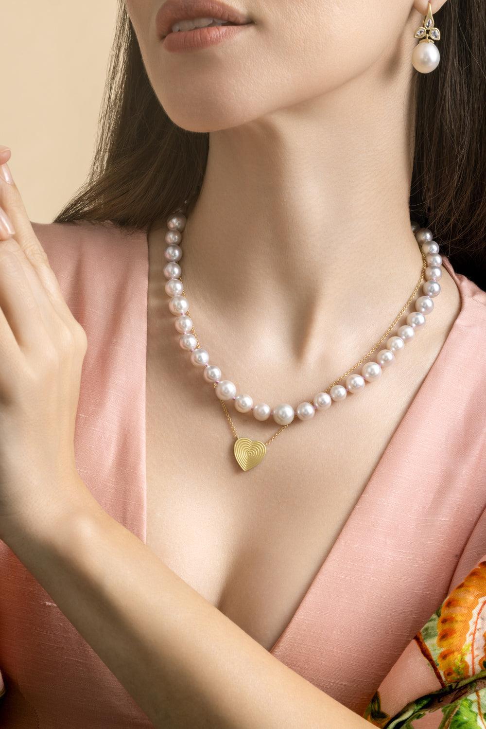 Small Rigid Heart Necklace-YELLOW GOLD-JEWELRYFINE JEWELNECKLACE O-LEIGH MAXWELL