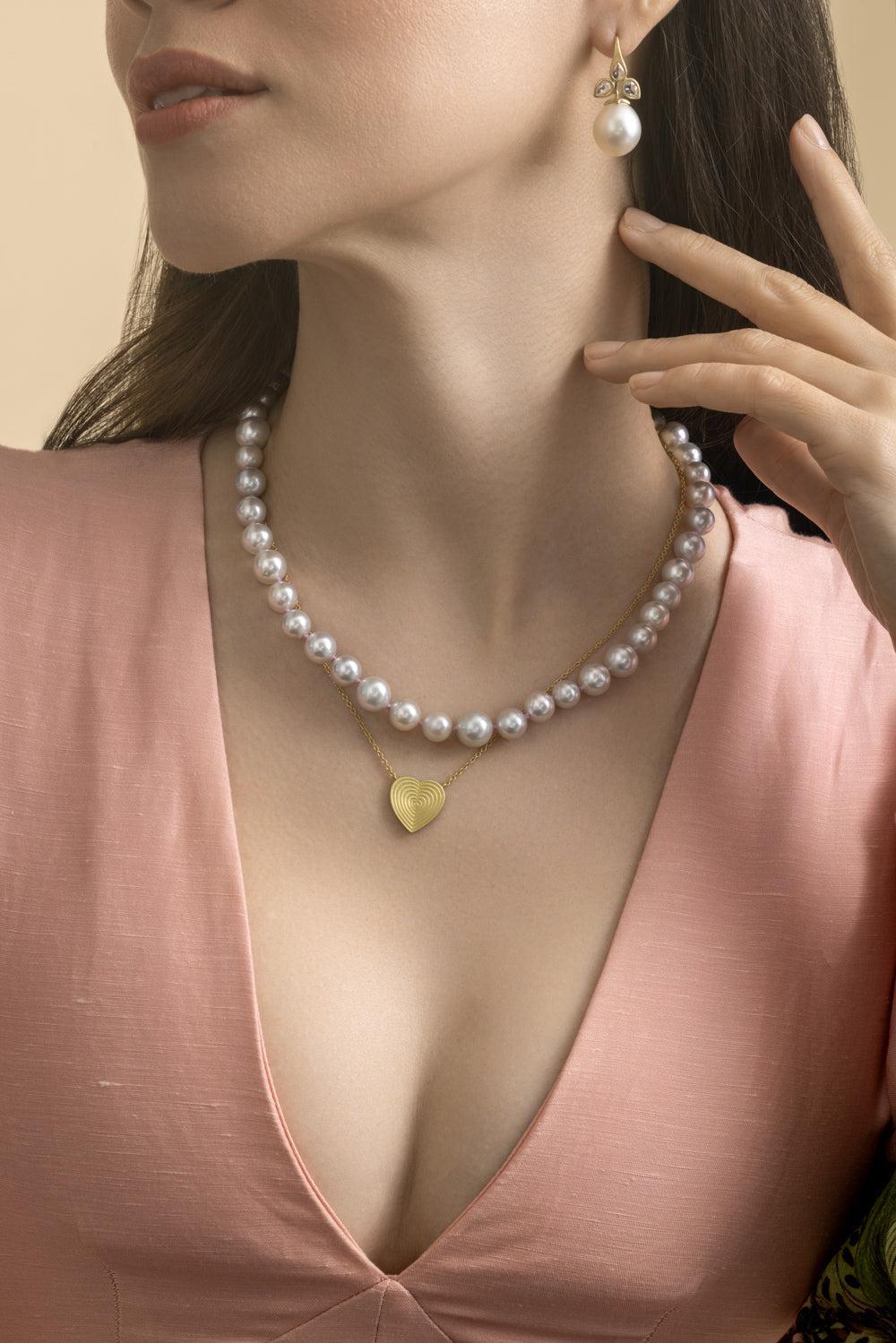 Small Rigid Heart Necklace-YELLOW GOLD-JEWELRYFINE JEWELNECKLACE O-LEIGH MAXWELL