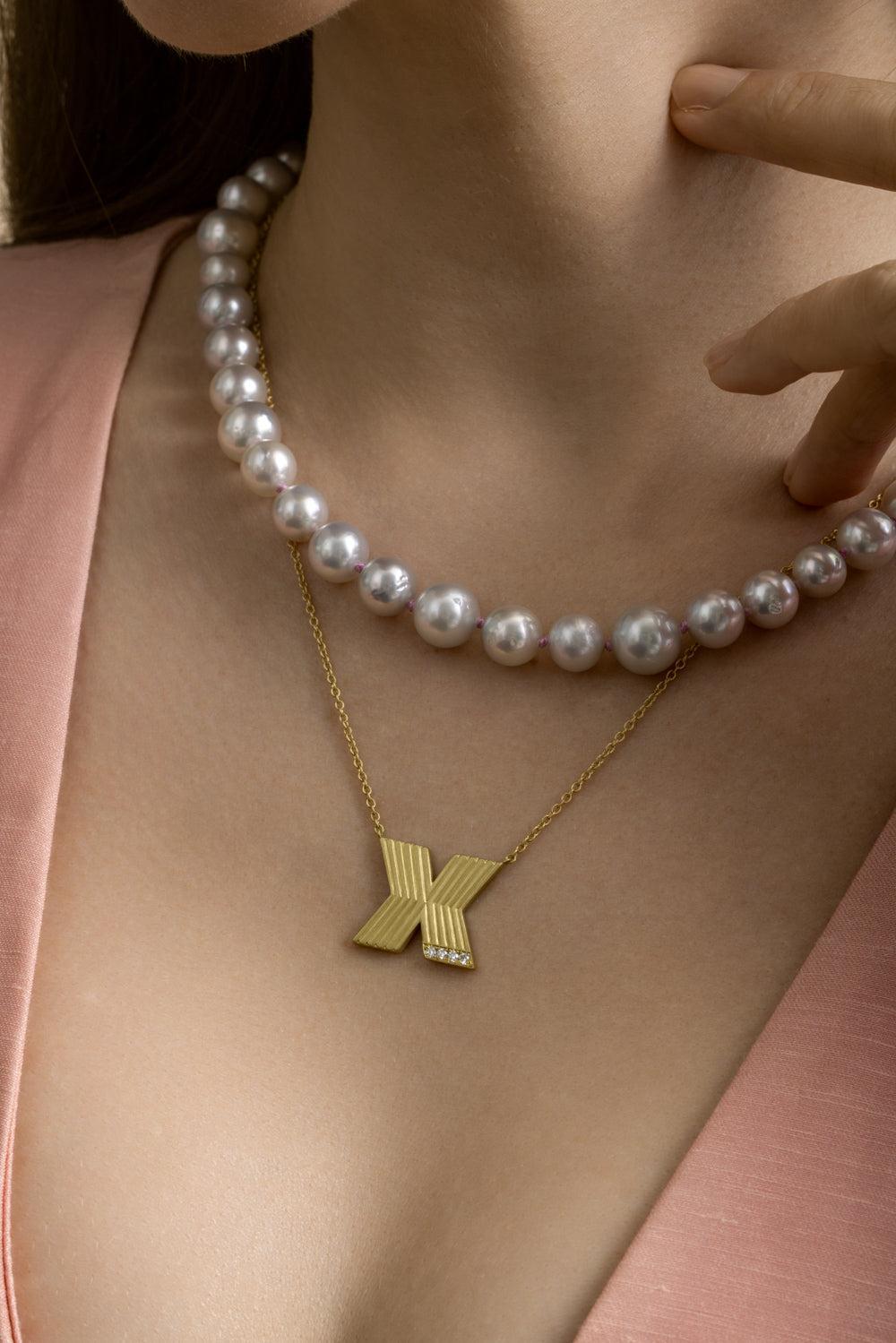 Pearl Colorful Seas Necklace-YELLOW GOLD-18-JEWELRYFINE JEWELNECKLACE O-LEIGH MAXWELL