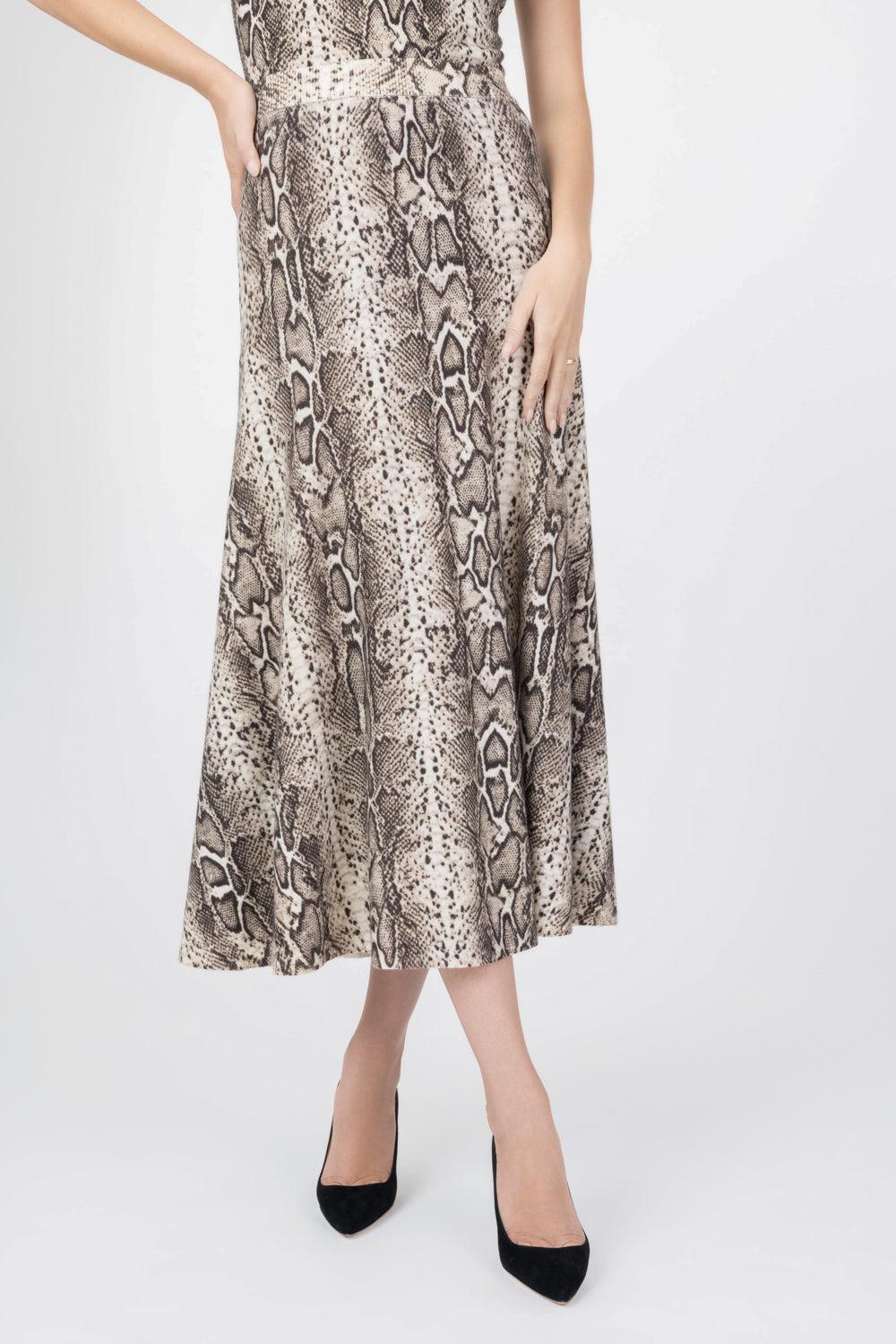  Sandra Skirt-BROWN-XS-CLOTHINGSKIRTMIDI-CARA CARA 