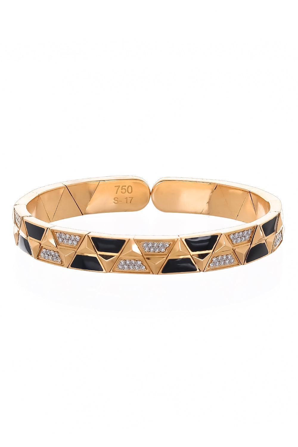 Diamond Enamel Elixer Bracelet-ROSE GOLD-JEWELRYFINE JEWELBRACELET O-ALESSA JEWELRY
