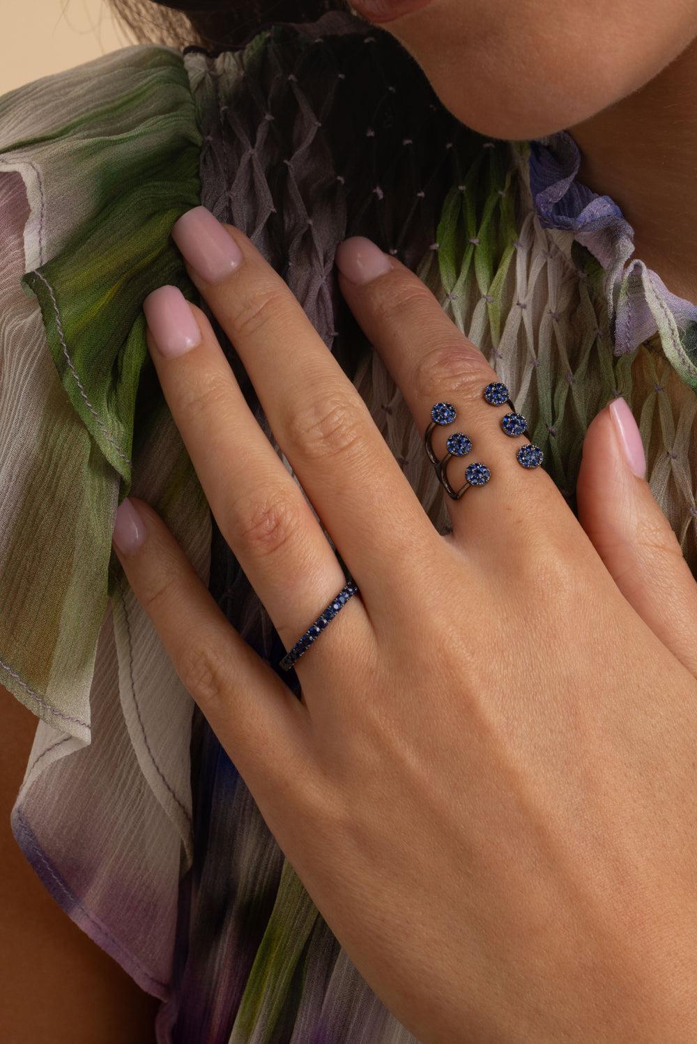 Blue Sapphire Aurore Ring-WHITE GOLD-6-JEWELRYFINE JEWELRING-STEFERE