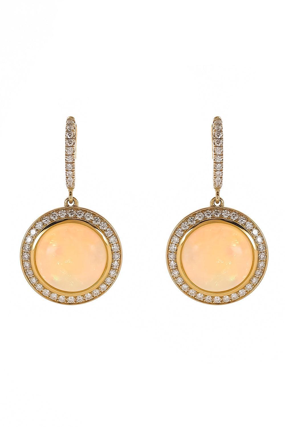Australian Opal Drop Earrings-YELLOW GOLD-JEWELRYFINE JEWELEARRING-LISA NIK