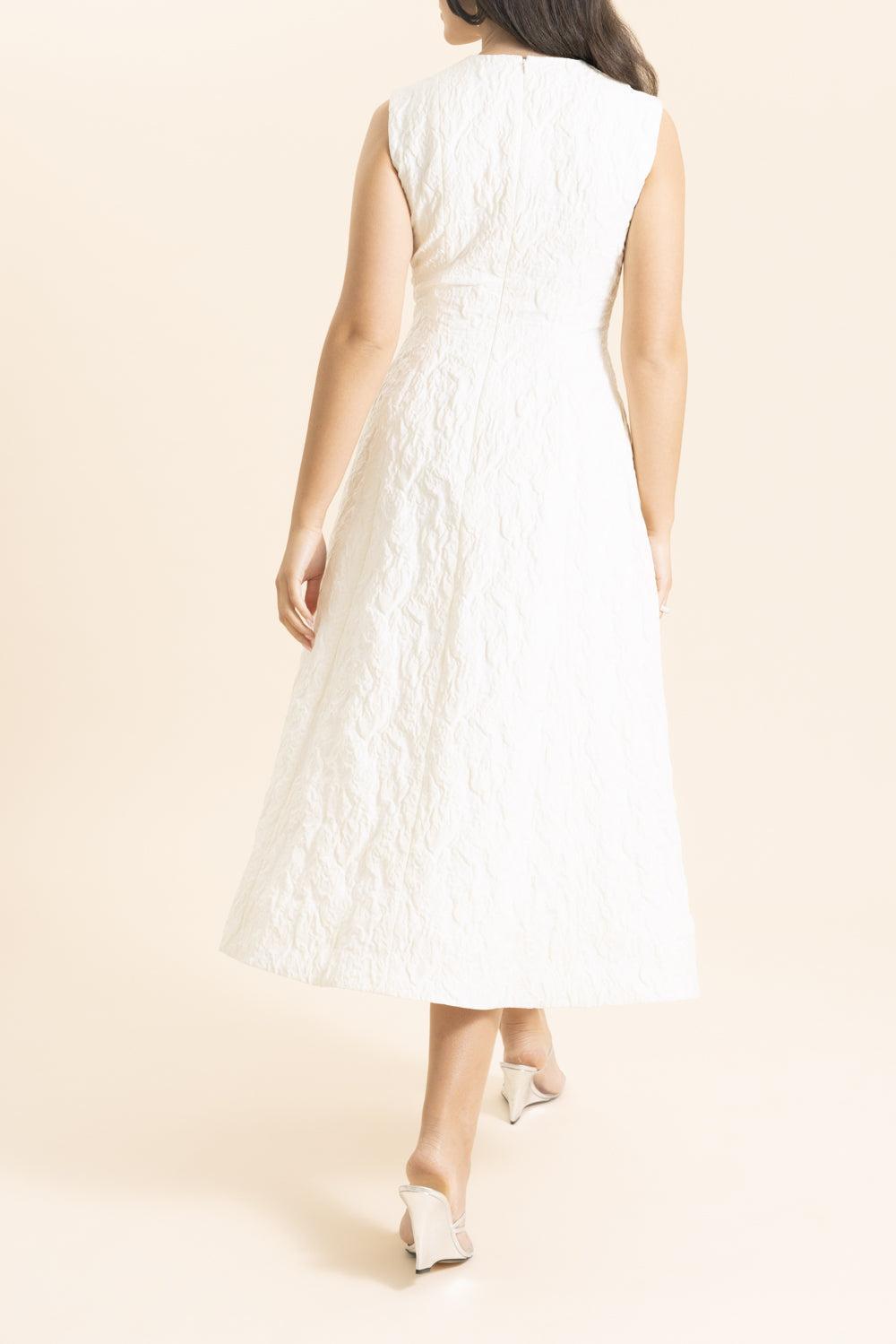 Sleeveless Cocktail Dress-IVORY-4-CLOTHINGDRESSCOCKTAIL-ERDEM
