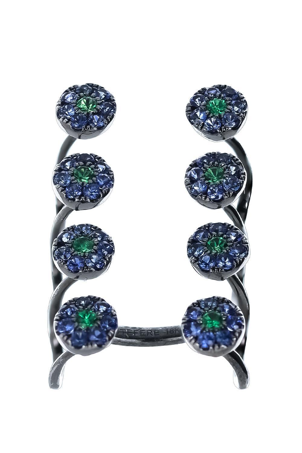 Blue Sapphire Open Aurore Ring-WHITE GOLD-6-JEWELRYFINE JEWELRING-STEFERE