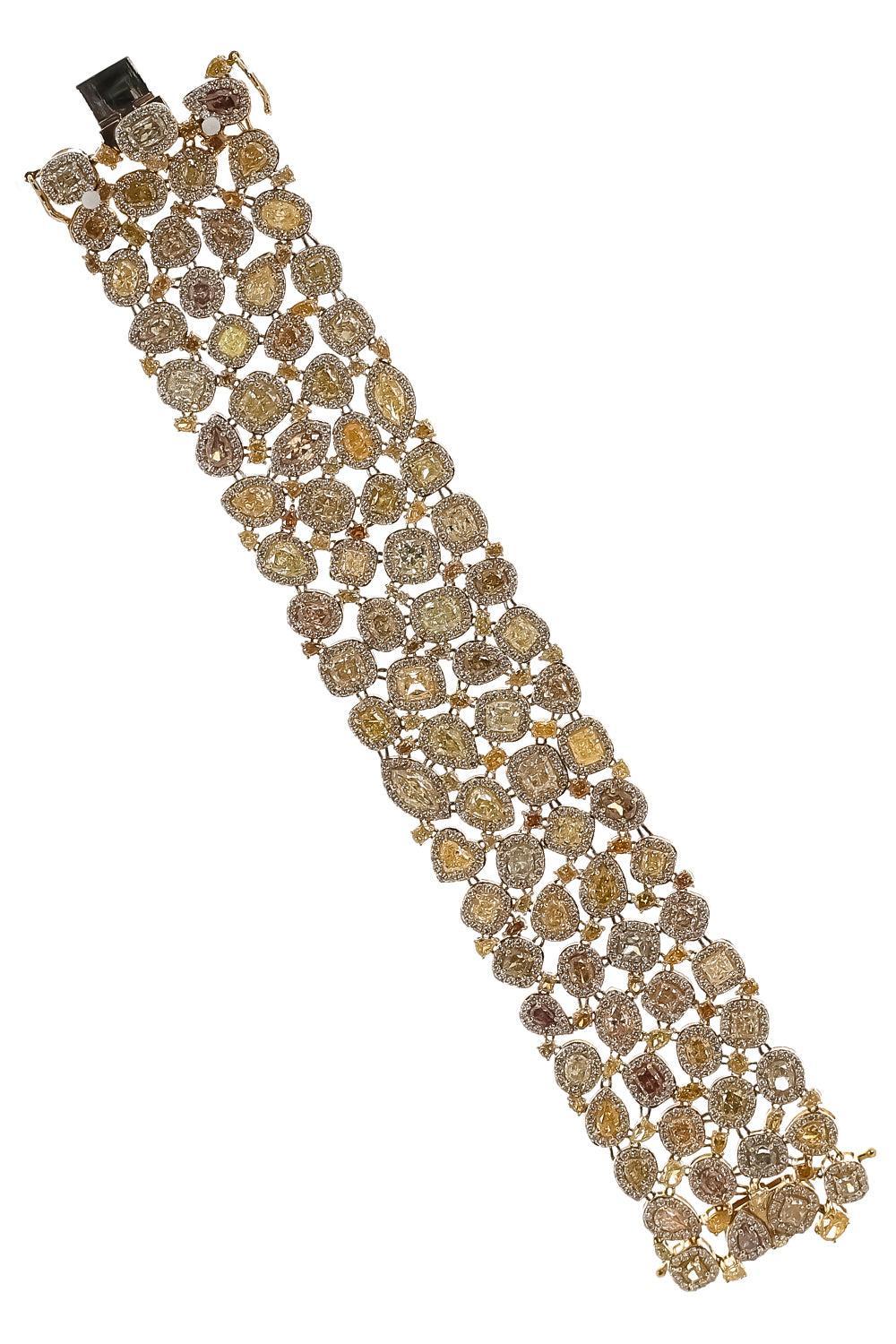 Brilliant Cut Yellow Diamond Bracelet-YELLOW GOLD-JEWELRYFINE JEWELBRACELET O-SUTRA