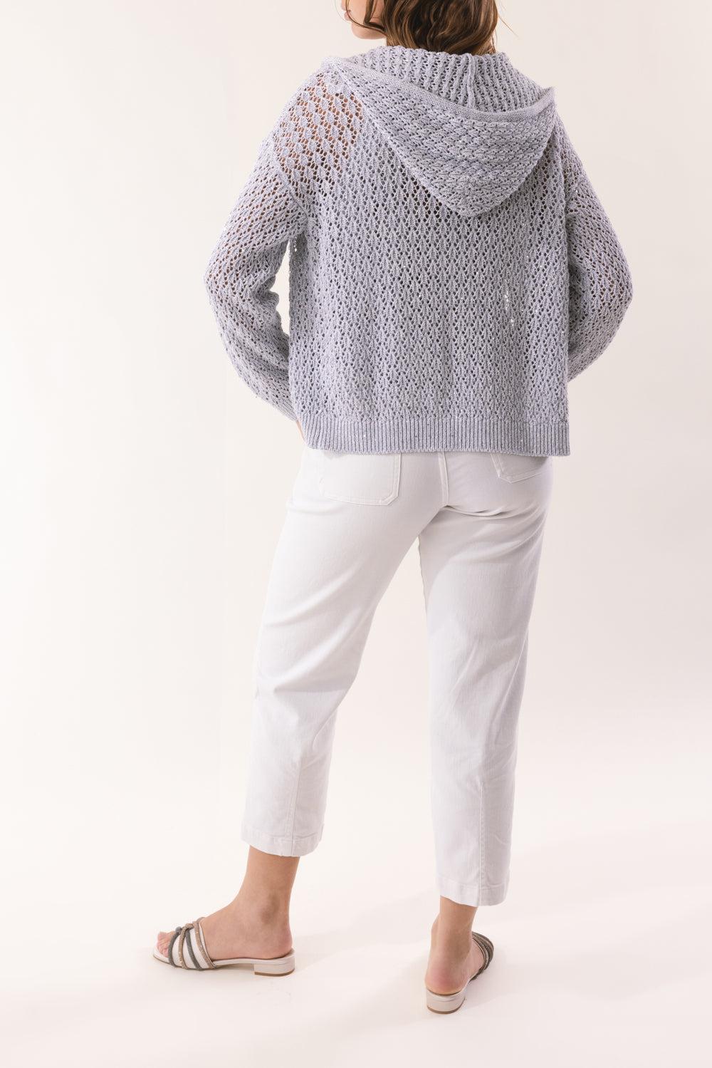 Zip Knit Hoodie-PEARLGRY-XS-CLOTHINGTOPKNITS-ELEVENTY