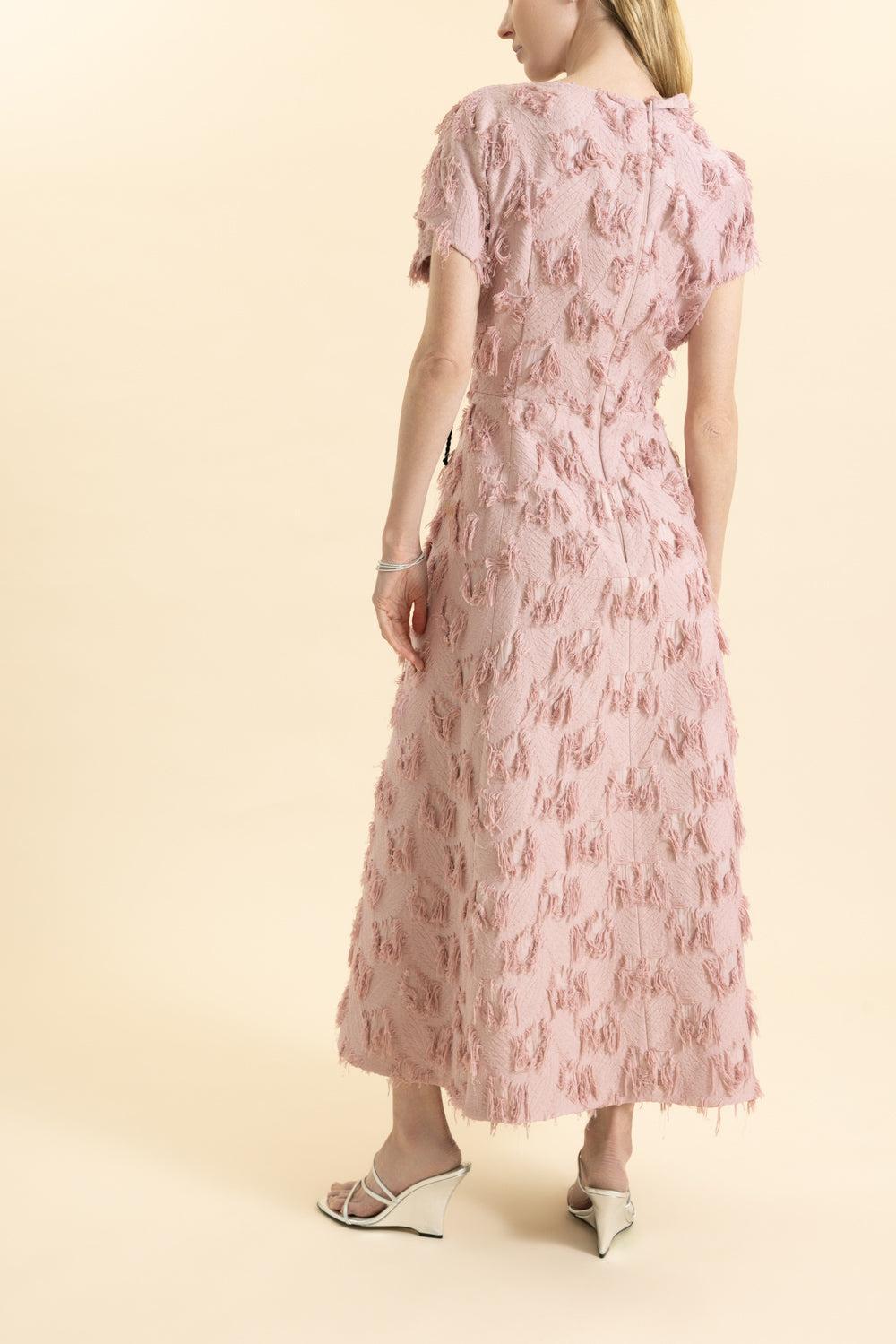 Asymmetric Fringe Dress-ANTQPINK-10-CLOTHINGDRESSCOCKTAIL-ERDEM