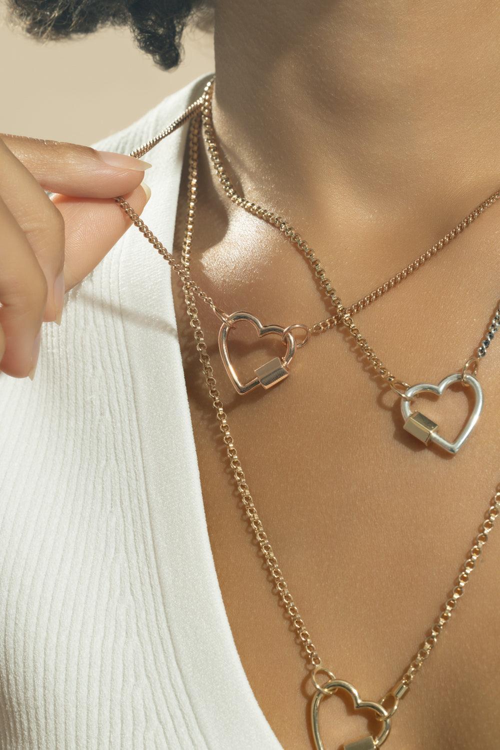 Not So Heavy Curb Chain - Rose Gold - 16in-ROSE GOLD-16-JEWELRYFINE JEWELNECKLACE O-MARLA AARON