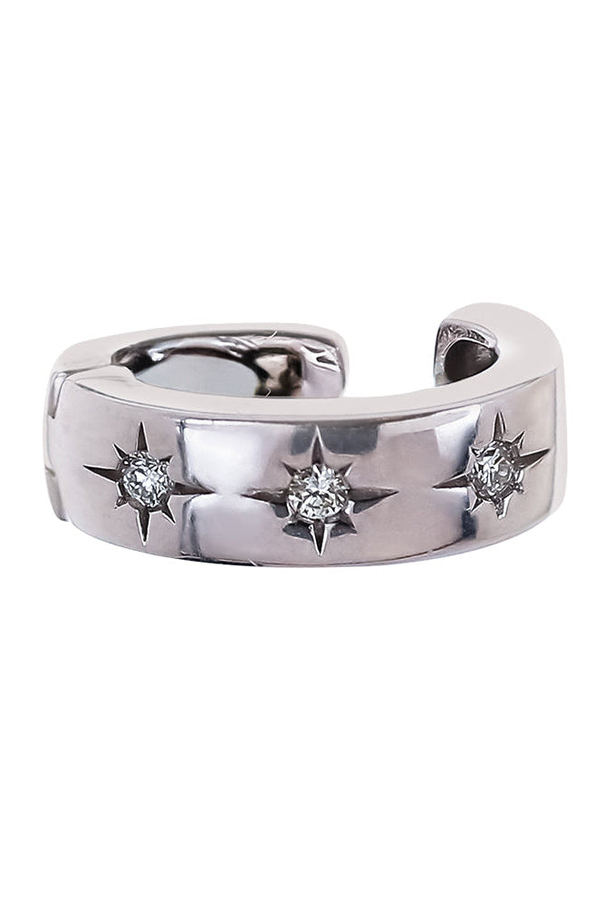 Diamond Four Starburst Ear Cuff