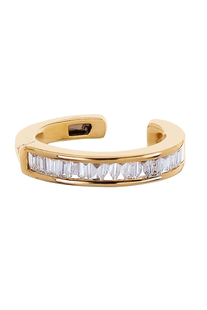 Diamond Channel Set Baguette Ear Cuff