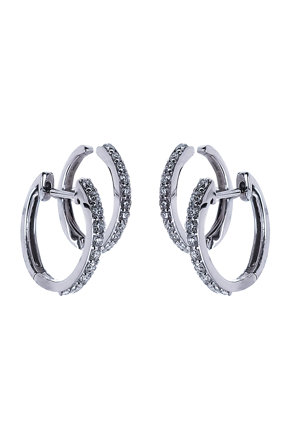 Diamond Double Illusion Hoop Earrings