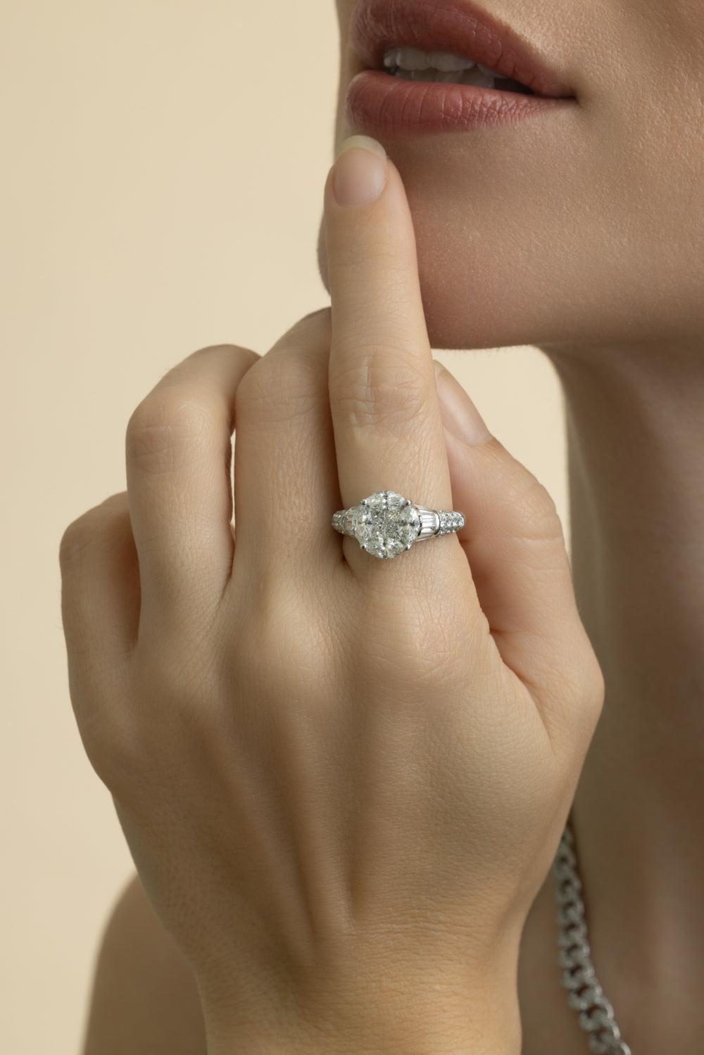 Mix Diamond Ring-WHITE GOLD-6.5-JEWELRYFINE JEWELRING-ZYDO